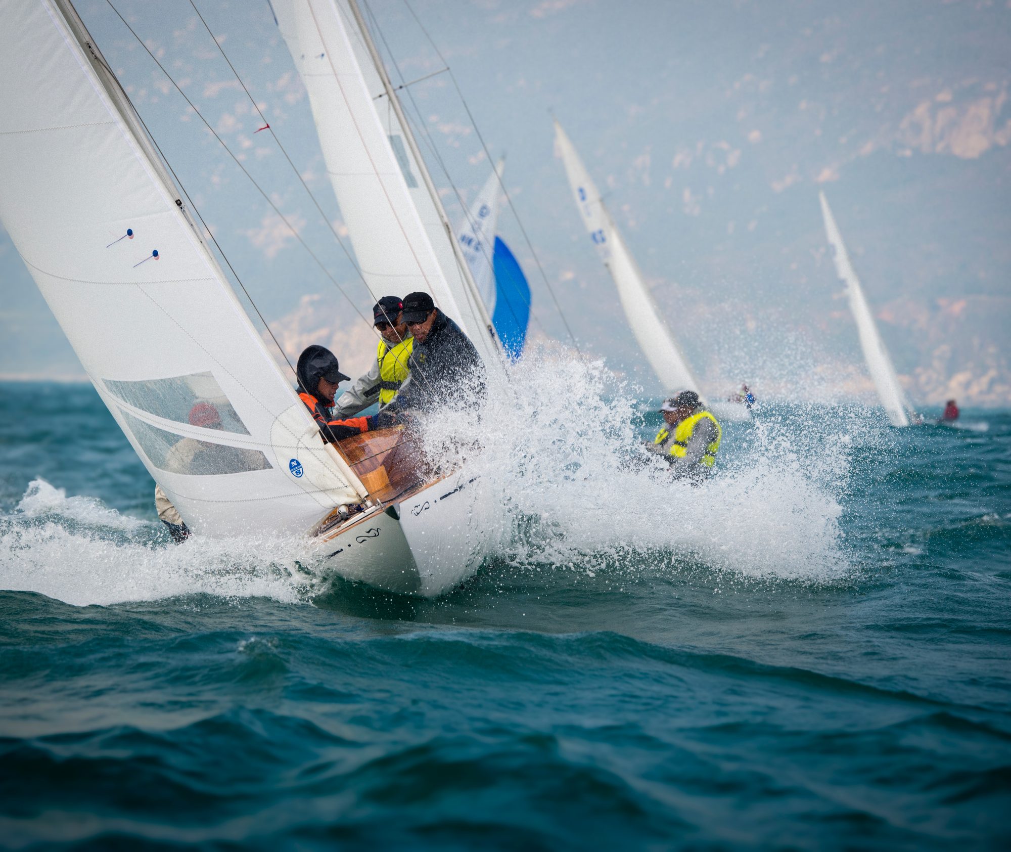 Dragon fleet racing off Hong Kong